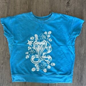 Zadig & Voltaire Blue Kids Sweatshirt with Snake Graphic
